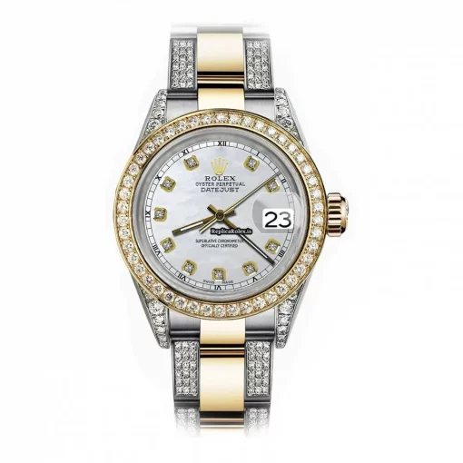Distinctive Fake Rolex Datejust 68173 Automatic Movement 31mm Gold/steel Case Womens Watch