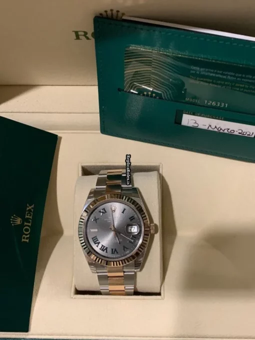 Stylish Replica Rolex Datejust II 126331 Caliber 3235 Automatic Movement 41mm Gold/steel Case Mens/unisex Watch - Image 10
