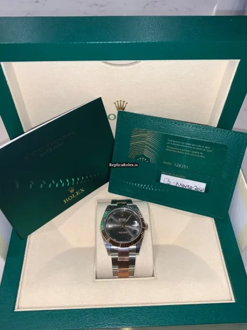 Stylish Replica Rolex Datejust II 126331 Caliber 3235 Automatic Movement 41mm Gold/steel Case Mens/unisex Watch - Image 4
