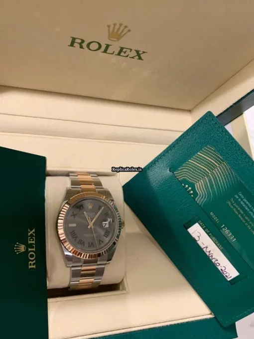 Stylish Replica Rolex Datejust II 126331 Caliber 3235 Automatic Movement 41mm Gold/steel Case Mens/unisex Watch - Image 5