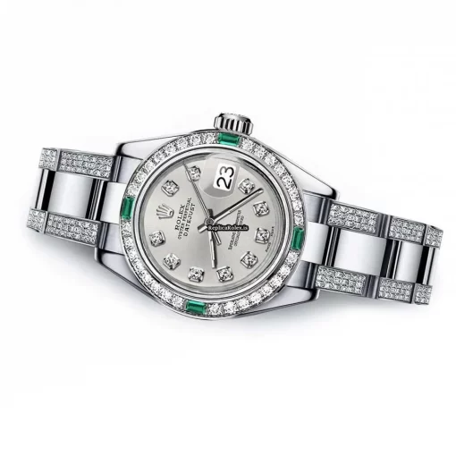 Offering Replica Rolex Oyster Perpetual Lady Date 69160 Automatic Movement 26mm Steel Case Womens Watch - Image 2