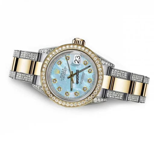 Cool Replica Rolex Datejust 68173 Automatic Movement 31mm Gold/steel Case Womens Watch - Image 4