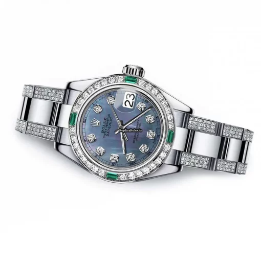 Popular Fake Rolex Oyster Perpetual Lady Date 69160 Automatic Movement 26mm Steel Case Womens Watch - Image 2