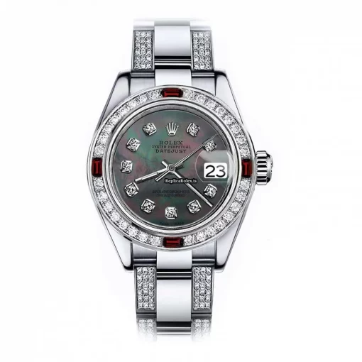 Marvellous Fakes Rolex Oyster Perpetual Lady Date 69160 Automatic Movement 26mm Steel Case Womens Watch