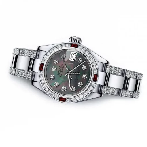 Marvellous Fakes Rolex Oyster Perpetual Lady Date 69160 Automatic Movement 26mm Steel Case Womens Watch - Image 2