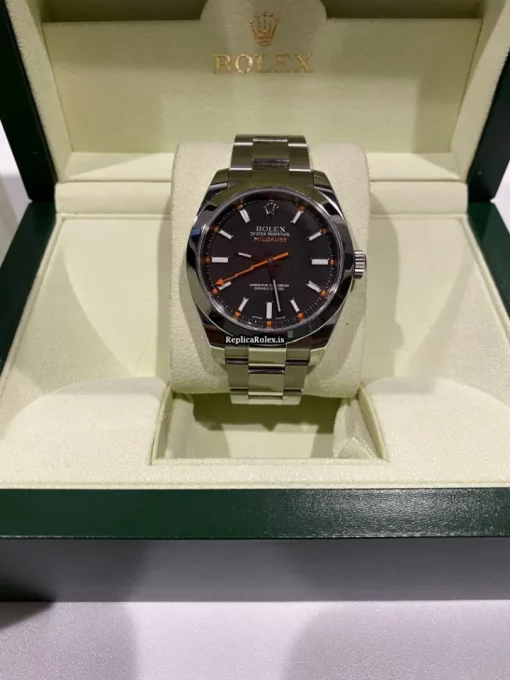 Perfect Replica Rolex Milgauss 116400 Caliber 3131 Automatic Movement 40mm Steel Case Mens/unisex Watch