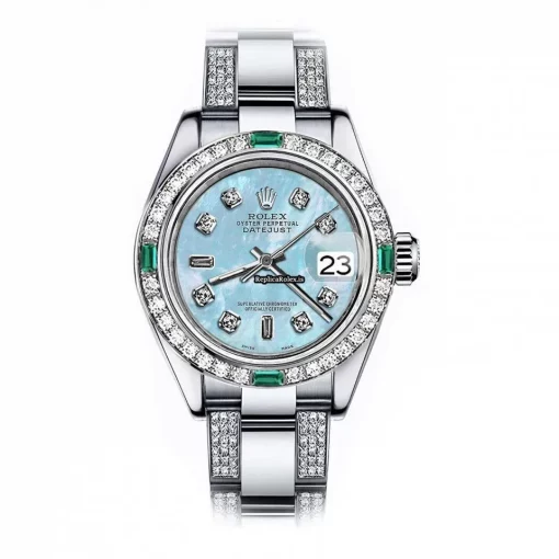 Best Fakes Rolex Oyster Perpetual Lady Date 69160 Automatic Movement 26mm Steel Case Womens Watch
