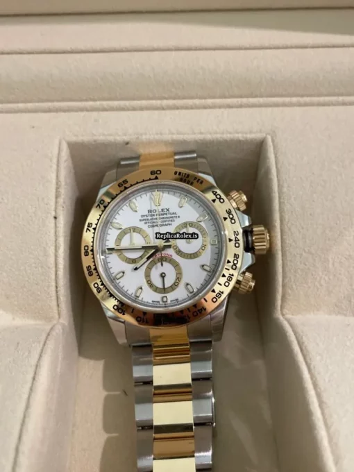 Defect Fakes Rolex Daytona 116503 Caliber 4130 Automatic Movement 40mm Gold/steel Case Mens/unisex Watch - Image 10