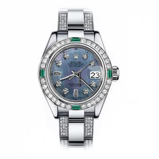 Beautiful Replica Rolex Oyster Perpetual Lady Date 69160 Automatic Movement 26mm Steel Case Womens Watch