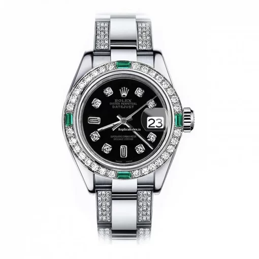 Amazing Copies Rolex Oyster Perpetual Lady Date 69160 Automatic Movement 26mm Steel Case Womens Watch