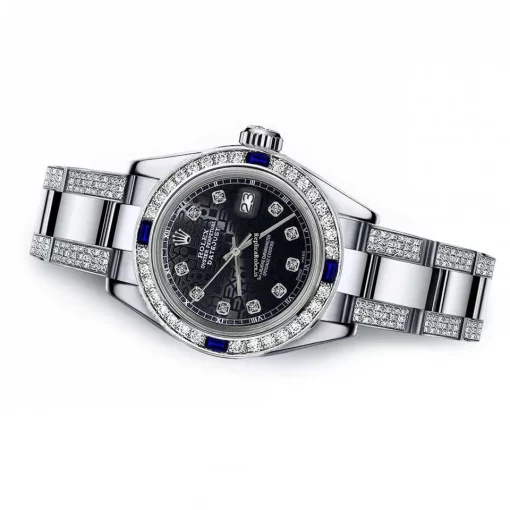 Fabulous Replica Rolex Oyster Perpetual Lady Date 69160 Automatic Movement 26mm Steel Case Womens Watch - Image 2