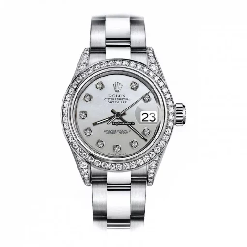 Epic Replica Rolex Oyster Perpetual Lady Date 69160 Automatic Movement 26mm Steel Case Womens Watch