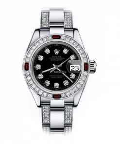 Luxury Fake Rolex Oyster Perpetual Lady Date 69160 Automatic Movement 26mm Steel Case Womens Watch