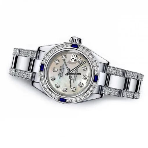 Offering Replica Rolex Oyster Perpetual Lady Date 69160 Automatic Movement 26mm Steel Case Womens Watch - Image 2
