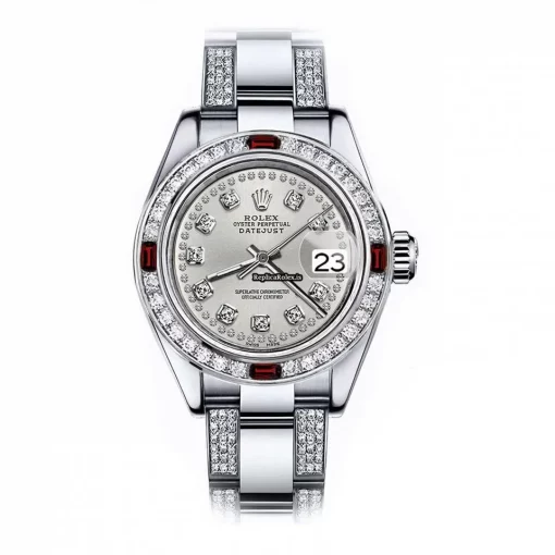 Popular Replica Rolex Oyster Perpetual Lady Date 69160 Automatic Movement 26mm Steel Case Womens Watch