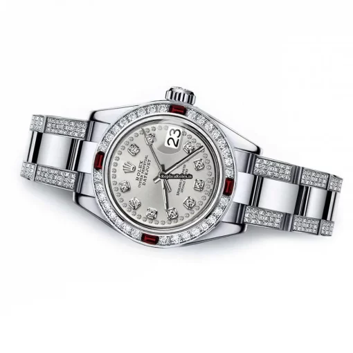 Popular Replica Rolex Oyster Perpetual Lady Date 69160 Automatic Movement 26mm Steel Case Womens Watch - Image 2