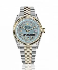 Beautiful Fake Rolex Lady-datejust 69173 Automatic Movement 26mm Gold/steel Case Womens Watch