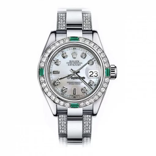 Appealing Fakes Rolex Oyster Perpetual Lady Date 69160 Automatic Movement 26mm Steel Case Womens Watch