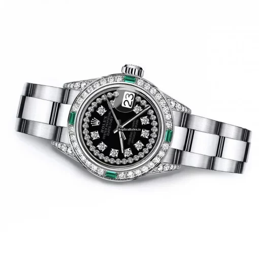 Amazing Replica Rolex Oyster Perpetual Lady Date 69160 Automatic Movement 26mm Steel Case Womens Watch - Image 2