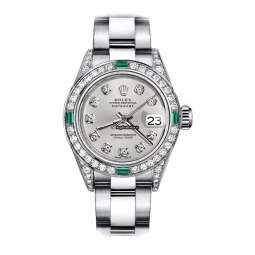 High Quality Replicas Rolex Oyster Perpetual Lady Date 69160 Automatic Movement 26mm Steel Case Womens Watch