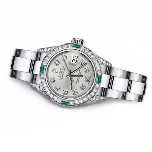High Quality Replicas Rolex Oyster Perpetual Lady Date 69160 Automatic Movement 26mm Steel Case Womens Watch - Image 2