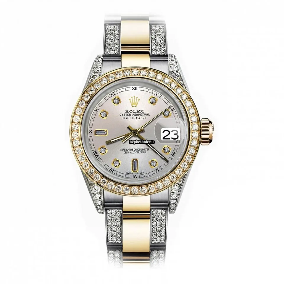 Fantastic Replica Rolex Datejust 68173 Automatic Movement 31mm Gold/steel Case Womens Watch