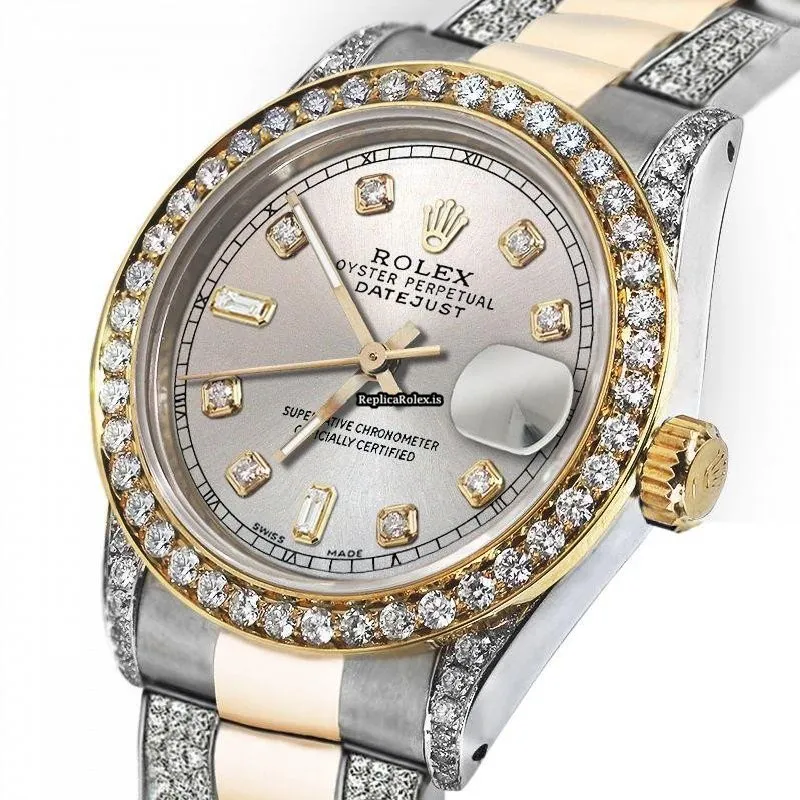 Fantastic Replica Rolex Datejust 68173 Automatic Movement 31mm Gold/steel Case Womens Watch - Image 2