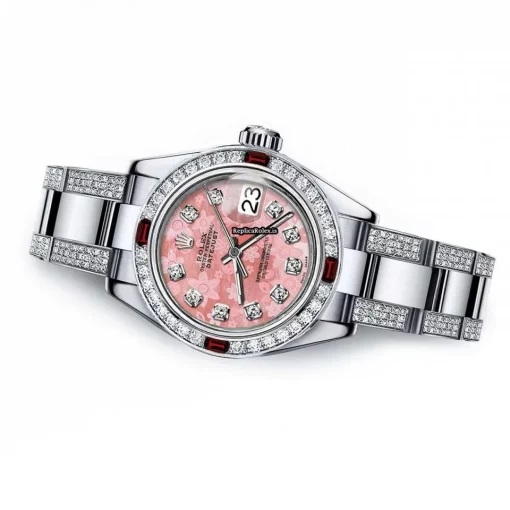 Cheap Fake Rolex Oyster Perpetual Lady Date 69160 Automatic Movement 26mm Steel Case Womens Watch - Image 2