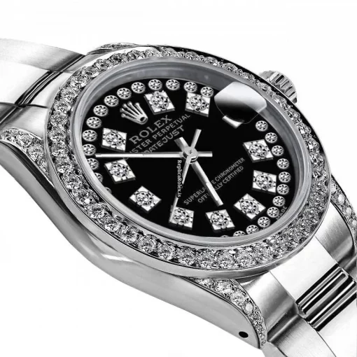 Reliable Replica Rolex Oyster Perpetual Lady Date 69160 Automatic Movement 26mm Steel Case Womens Watch - Image 2
