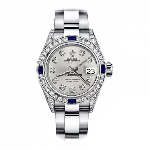 Remarkable Replicas Rolex Oyster Perpetual Lady Date 69160 Automatic Movement 26mm Steel Case Womens Watch