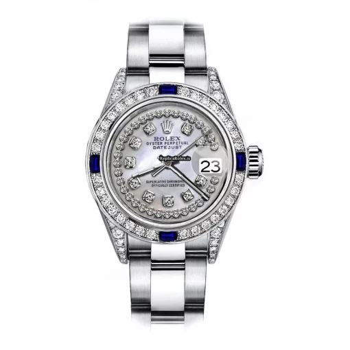 Superb Replica Rolex Oyster Perpetual Lady Date 69160 Automatic Movement 26mm Steel Case Womens Watch
