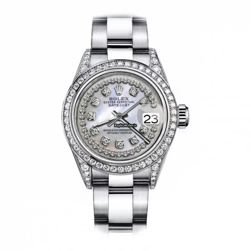 Top Replica Rolex Oyster Perpetual Lady Date 69160 Automatic Movement 26mm Steel Case Womens Watch