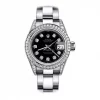 Well Made Fake Rolex Oyster Perpetual Lady Date 69160 Automatic Movement 26mm Steel Case Womens Watch