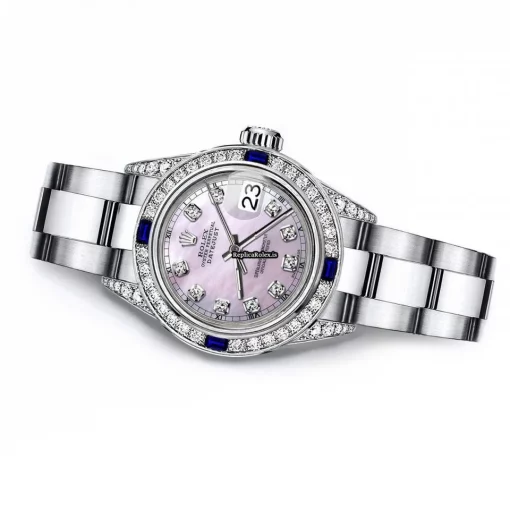 High Quality Knockoff Rolex Oyster Perpetual Lady Date 69160 Automatic Movement 26mm Steel Case Womens Watch - Image 2