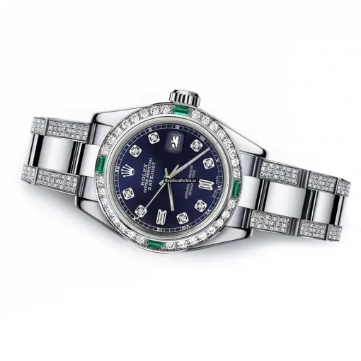Incredible Knockoff Rolex Oyster Perpetual Lady Date 69160 Automatic Movement 26mm Steel Case Womens Watch - Image 2