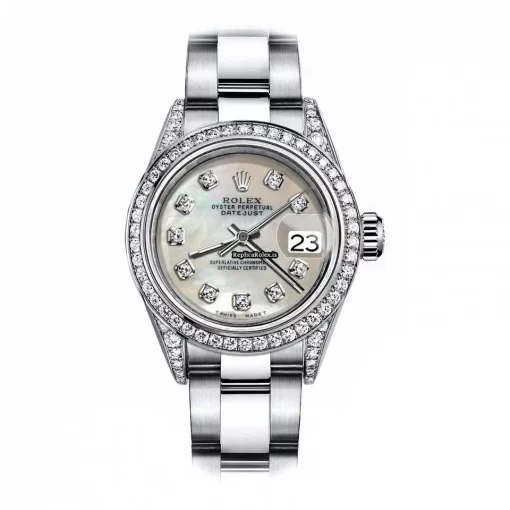 Excellent Copies Rolex Oyster Perpetual Lady Date 69160 Automatic Movement 26mm Steel Case Womens Watch