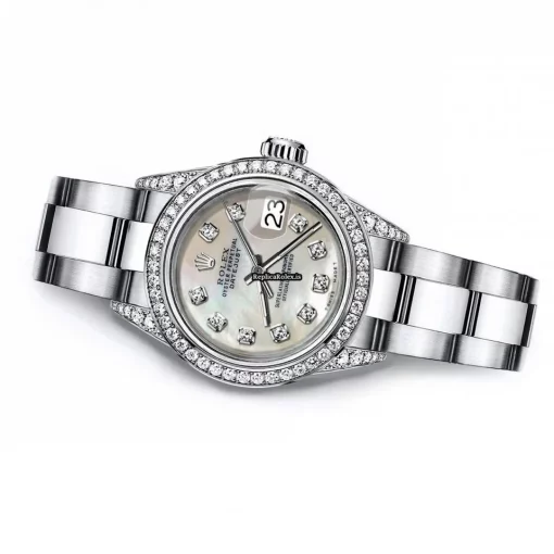 Excellent Copies Rolex Oyster Perpetual Lady Date 69160 Automatic Movement 26mm Steel Case Womens Watch - Image 3