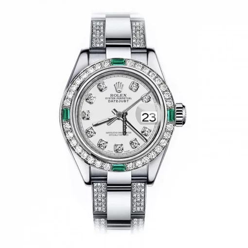 Swiss Replica Rolex Oyster Perpetual Lady Date 69160 Automatic Movement 26mm Steel Case Womens Watch