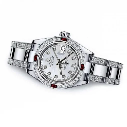 Perfect Replica Rolex Oyster Perpetual Lady Date 69160 Automatic Movement 26mm Steel Case Womens Watch - Image 2