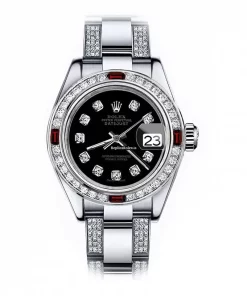 Great Fake Rolex Oyster Perpetual Lady Date 69160 Automatic Movement 26mm Steel Case Womens Watch