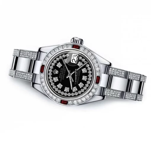 Special Replica Rolex Oyster Perpetual Lady Date 69160 Automatic Movement 26mm Steel Case Womens Watch - Image 2