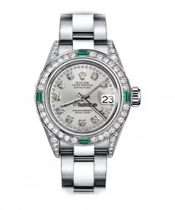 Luxury Fake Rolex Oyster Perpetual Lady Date 69160 Automatic Movement 26mm Steel Case Womens Watch
