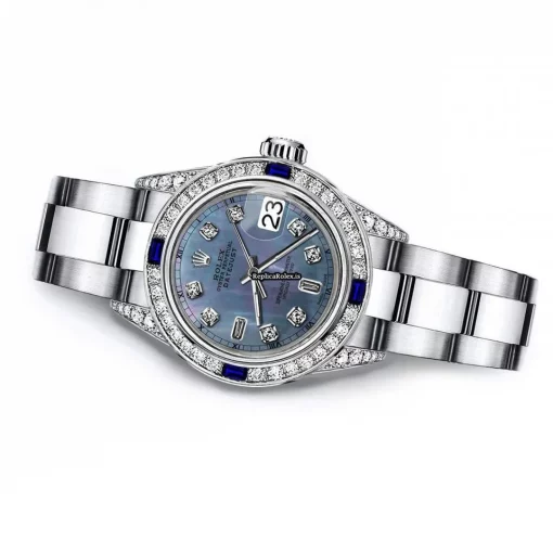 Offering Fakes Rolex Oyster Perpetual Lady Date 69160 Automatic Movement 26mm Steel Case Womens Watch - Image 2