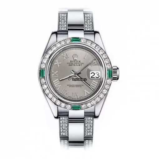 Amazing Replica Rolex Oyster Perpetual Lady Date 69160 Automatic Movement 26mm Steel Case Womens Watch