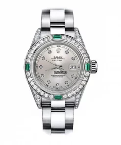 Good Fake Rolex Oyster Perpetual Lady Date 69160 Automatic Movement 26mm Steel Case Womens Watch