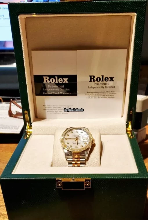 Wonderful Replica Rolex Datejust 16233 Automatic Movement Gold/steel Case Mens/unisex Watch - Image 4