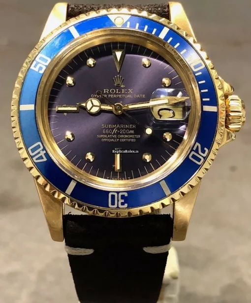 Perfect Replica Rolex Submariner Date 1680 Automatic Movement 40mm Yellow Gold Case Mens/unisex Watch - Image 2