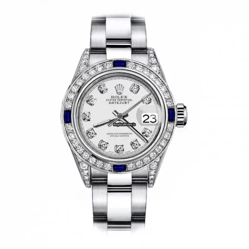 Ideal Replica Rolex Oyster Perpetual Lady Date 69160 Automatic Movement 26mm Steel Case Womens Watch