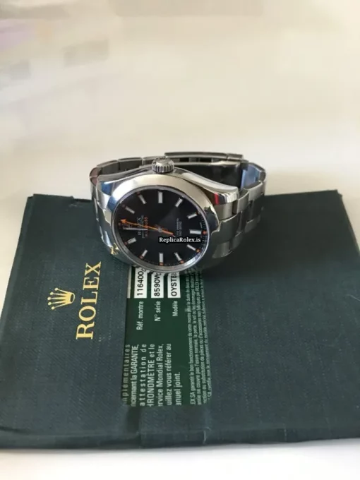 Marvellous Fake Rolex Milgauss 116400 Caliber 3131 Automatic Movement 40mm Steel Case Mens/unisex Watch - Image 3