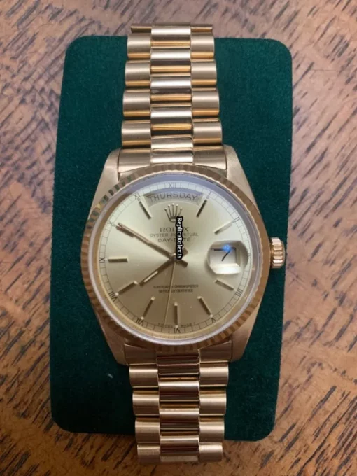 Special Replica Rolex Day-date 36 18038 Caliber 3055 Automatic Movement 36mm Yellow Gold Case Mens/unisex Watch - Image 7